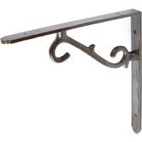 Hammer and Tongs Scroll Iron Shelf Bracket - D205mm in Grey | Size: 1000mm x 1000mm