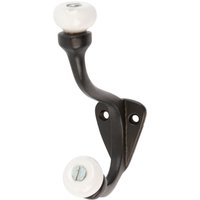White Ceramic Ball Hat & Coat Hook W30mm x H105mm 1000mm x 1000mm
