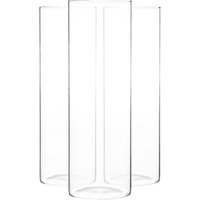 Argon Tableware 2x Scandi Glass Storage Jars - No Lid - 2 Litre Open Container Glass Jar in Clear