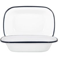 Enamel Pie Dishes 20cm Pack 2 Navy