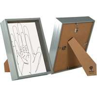Nicola Spring Deep Box Photo Frame - A4 (8 x 12") - Pack of 2 in Grey