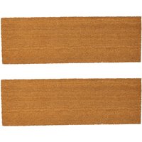 Coir Double Door Mats 120 x 40cm Classic Pack 2 cm x 120 cm