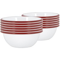 Enamel Bowls 16cm Pack 12 Red