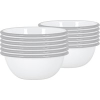 Enamel Bowls 16cm Pack 12 Grey