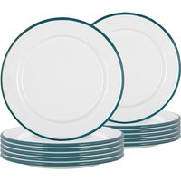 Enamel Side Plates 20cm Pack 12 Green