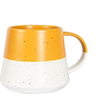 Ceramic Dipped Flecked Belly Coffee Mug Dusty Pink Yellow