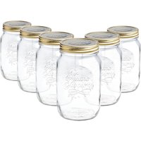 Bormioli Rocco Quattro Stagioni Mason Jars 1.5 Litre Pack of 6 in Clear