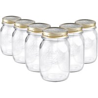 Bormioli Rocco Quattro Stagioni Glass Storage Jars 500ml Pack of 6 in Clear