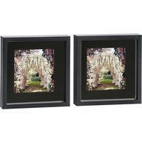 Nicola Spring 10x10" 3D Box Photo Frames 6x6" x2 in Black