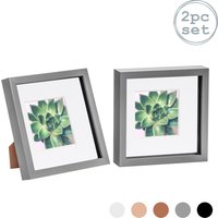 3D Box Photo Frames 8 x 8" 4 x 4" Mount Mount Pack 2