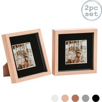 3D Box Photo Frames 8 x 8" 4 x 4" Mount Grey Mount Pack 2 Light
