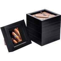 3D Box Photo Frames 4 x 4" 2 x 2" Mount White Mount Pack 5