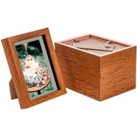 Nicola Spring 3D Box Photo Frames - 5 x 7" with 4 x 6" Mount - Ivory Mount - Pack of 5 in Dark Brown