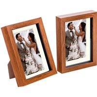 3D Box Photo Frames 5 x 7" 4 x 6" Mount Mount Pack 2 Dark Brown