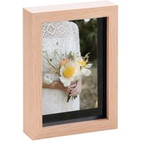 3D Box Photo Frame 5 x 7" 4 x 6" Mount Ivory Mount Light