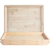 Argon Tableware Bamboo Serving Tray 33 x 25cm Pack of 6 in Brown | Size: 33 x 25 cm