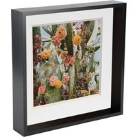 3D Deep Box Photo Frame 10 x 10" 8 x 8" Mount White Mount
