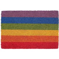 Nicola Spring Coir Door Mats - 60 x 40cm - Rainbow - Set of 2 | Size: 40 cm x 60 cm