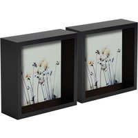 3D Deep Box Photo Frames 6 x 6" Pack 2