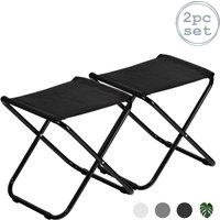 Harbour Housewares Classic Folding Stools Pack of 2 in Black