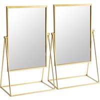2x 39cm Rectangle Makeup Mirrors Dressing Table Tabletop Cosmetic Bathroom Mirror 2x 39 cm