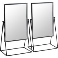 2x 39cm Rectangle Makeup Mirrors Dressing Table Tabletop Cosmetic Bathroom Mirror 2x 39 cm