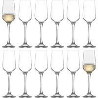 LAV Lal Glass Champagne Flutes - 230ml - Clear - Pack of 12