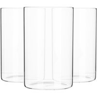 Argon Tableware 6x Scandi Glass Storage Jars - No Lid - 1 Litre Open Container Glass Jar in Clear