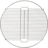 Harbour Housewares 72.5cm Fire Pit BBQ Grill - Round Metal Cooking Grill Steel Mesh in Grey