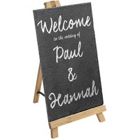 Wooden Table Easel & Slate Board Set