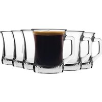 LAV Zen+ Glass Coffee Mugs - 225ml - Clear - Pack of 24