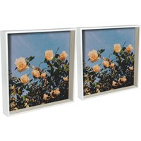Nicola Spring 3D Deep Box Photo Frames - 16 x 16" - Pack of 5 in White
