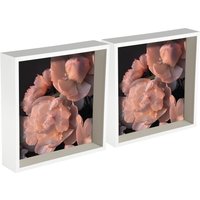 Nicola Spring 3D Deep Box Photo Frames - 10 x 10" - Pack of 5 in White