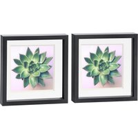 Nicola Spring 10x10" 3D Box Photo Frames 8x8" x2 in White