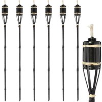 Bamboo Garden Fire Torches 113cm Pack 6