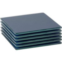 6x Square Glass Coasters 10cm Tabletop Protection Drink Coaster