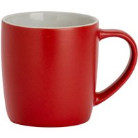 Argon Tableware Matte Coloured Coffee Mug - 350ml - Durable Stoneware Cappuccino Latte Tea Cup in Red