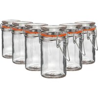 Argon Tableware Glass Storage Jars - 70ml/2.5oz - Set of 6 in Clear