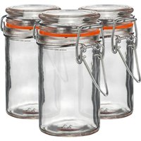 Argon Tableware Glass Storage Jars - 70ml/2.5oz - Set of 3 in Clear