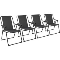 Folding Metal Beach Chairs Pack 4