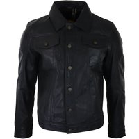 Washed Leather Short Biker Jacket True