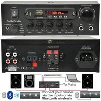 Loops Outdoor Bluetooth Speaker Kit 4x Black Karaoke Stereo Amp Garden BBQ Parties