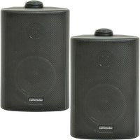 Loops (PAIR) 2x 4" 70W Black Outdoor Rated Speakers Wall Mounted HiFi 8Ohm & 100V