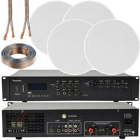 Loops 400W Bluetooth Sound System 4x 8 Slim Ceiling Speaker Channel HiFi Amplifier