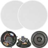 Loops QUALITY Pair Of 8" 120W 2 Way Low Profile Ceiling Speaker 100V 8Ohm Wall Slim