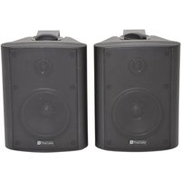 Loops Pair 6.5" 2 Way Stereo Speakers 120W 8Ohm Black Wall Mounted Background Hi Fi