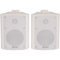 Loops Pair 8" 2 Way Stereo Speakers 180W 8Ohm White Background Wall Mounted Hi Fi