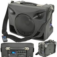 Loops 50W Portable Outdoor PA Speaker System Mobile Wireless Microphone Active Music