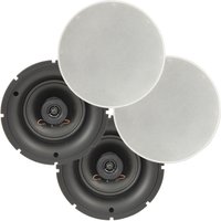 Loops 4 Pack 5.25" 8 OHM Low Profile Ceiling Speakers 2 Way Wall Mount Slim Line