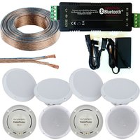 Loops Wireless Bluetooth Amplifier & 8x 80W Ceiling Speaker Kit Home Hi Fi Amp System